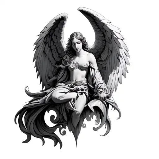 Angel San Miguel Arcanjo tattoo design idea