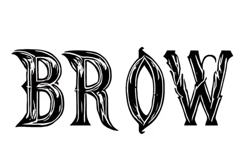 "BROW" tattoo design idea