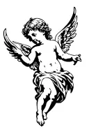 cherub angel tattoo design idea