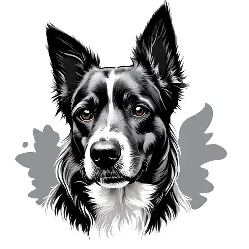 Memorial Dog tattoo design idea
