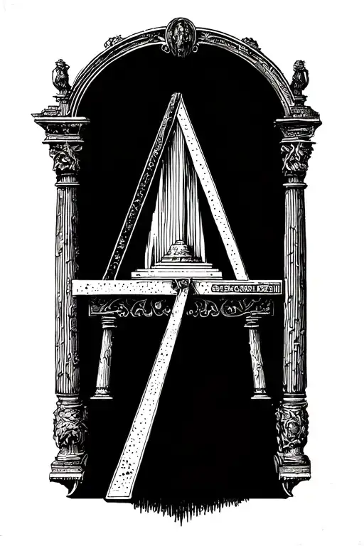 Guillotine tattoo design idea
