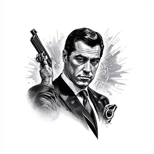 007 legendary trader tattoo design idea
