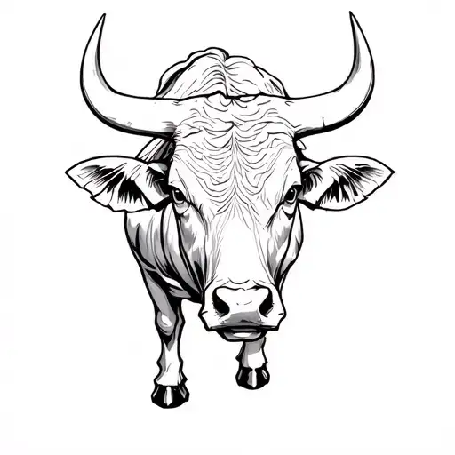 spanish bull and Stock Exchange bull tattoo design idea