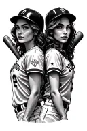 baseball seams, Godspeed, sisters tattoo design idea