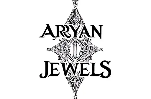"   ARYAN
   JEWELS" tattoo design idea