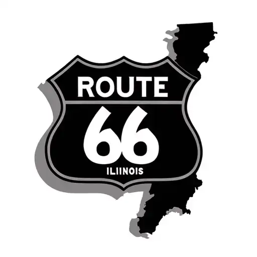 Route 66 Illinois and Missouri state sign tattoo design idea