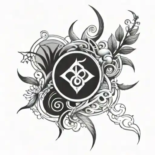 based on the four elements and the spirit tattoo design idea