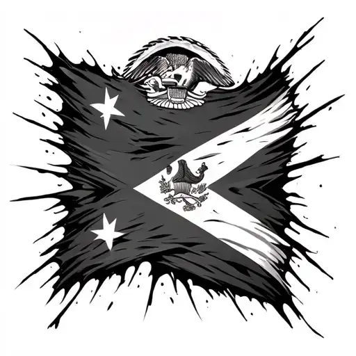 Puerto Rico Flag ripping tattoo design idea