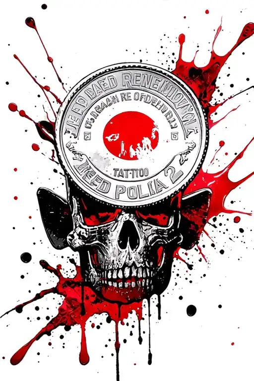 a red dead redemption 2 coin in black and white tattoo design small tattoo design idea