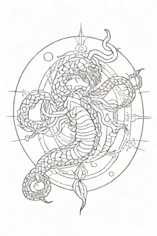 Tiffanie Scorpio zodiac sign tattoo design idea