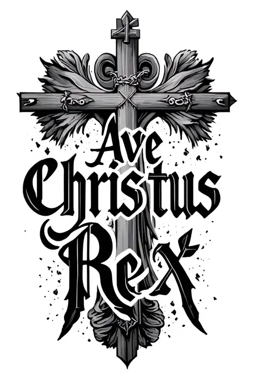 "Ave Christus Rex" something christianity related tattoo design idea
