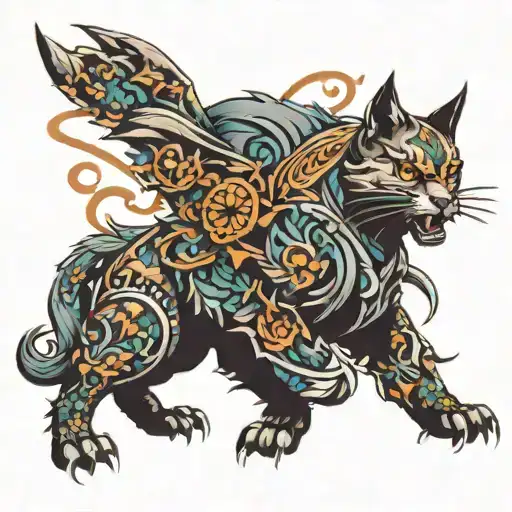 Badass look tattoo design idea