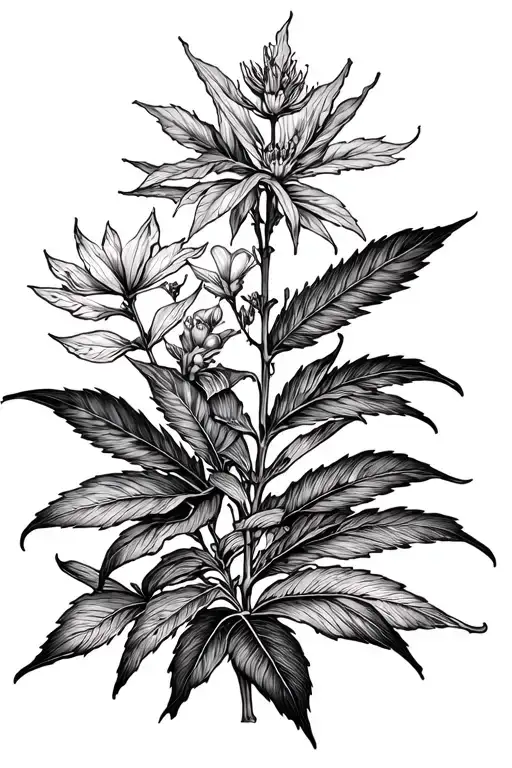 A tattoo featuring a detailed botanical illustration of the client's favorite plant species tattoo design idea