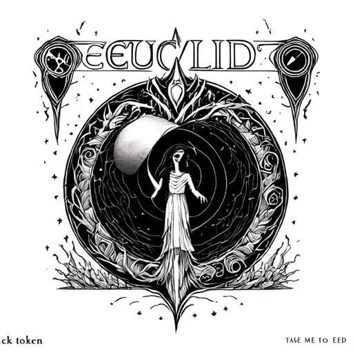 Euclid sleep token and take me back to eden album cover tattoo design idea