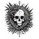 Euclid sleep token and take me back to eden album cover tattoo design idea