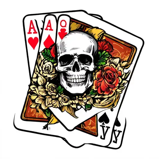 casino theam arm sleve tattoo design idea