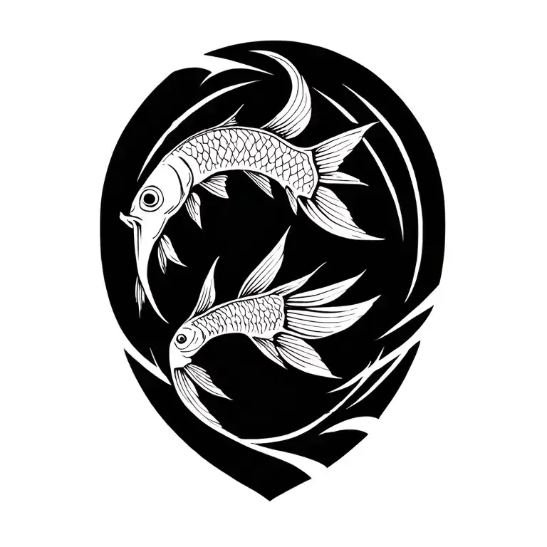 Christian fish symbol incorporated tattoo design idea