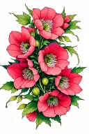 foxglove flowers intertwined tattoo design idea