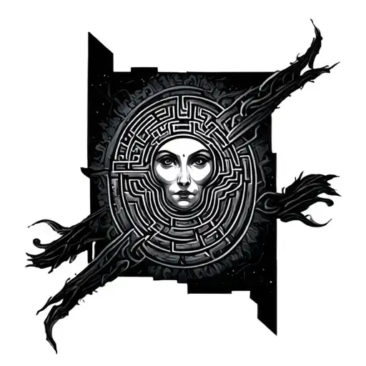 Labyrinth tattoo design idea