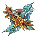 thunder and lightning storm tattoo design idea