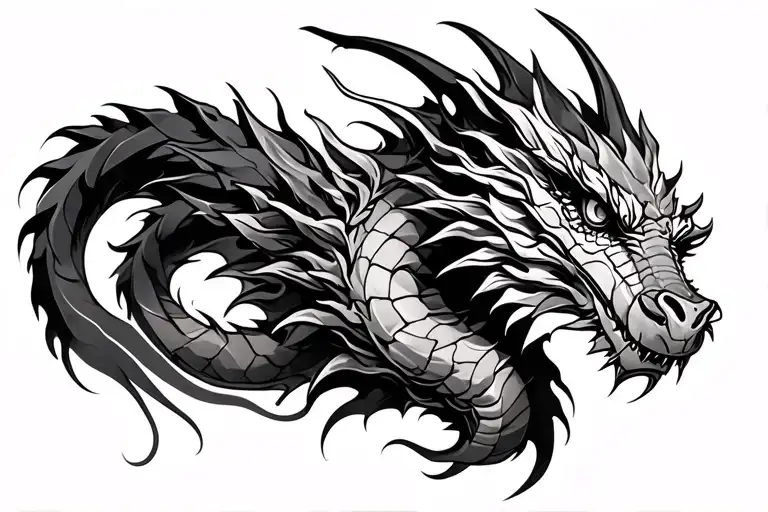smokey dragon on shoulder tattoo tattoo design idea