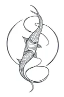 pisces and aquarius tattoo design idea