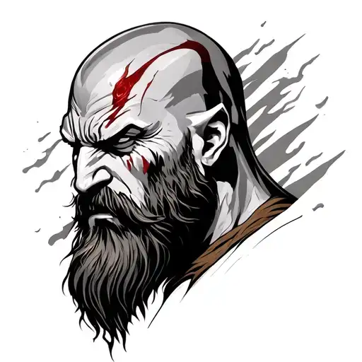 Kratos tattoo design idea
