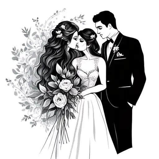 Wedding Anniversary tattoo design idea