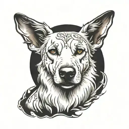 memorial dog tattoo tattoo design idea