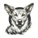 memorial dog tattoo tattoo design idea