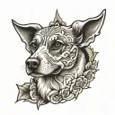 memorial dog tattoo tattoo design idea