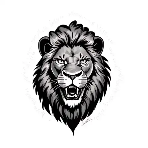 lion with Superman and police in eyes tattoo design idea