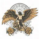 falling icarus tattoo design idea