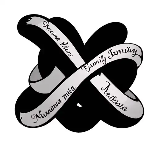 Use an infinity symbol and have each name integrated along the loops, representing eternal family ties. tattoo design idea