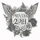 Proverbs 23:4 Verse tattoo design idea