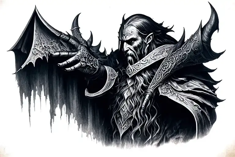 Witch king tattoo design idea