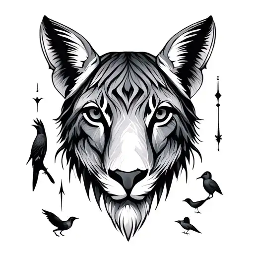 cave paintings - animals and birds tattoo design idea