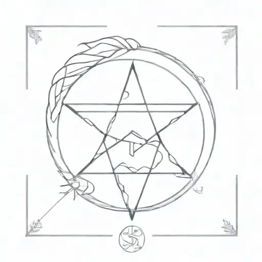 virgo, gemini and leo star sign intertwined tattoo design idea