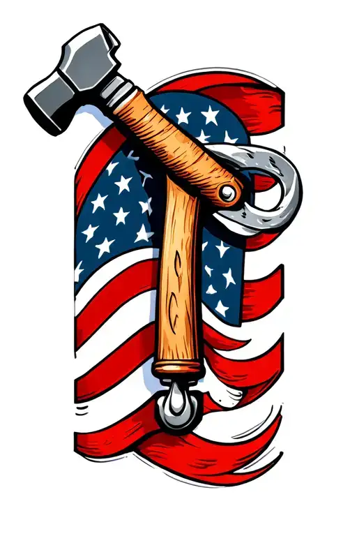 claw hammer leaning tattoo design idea