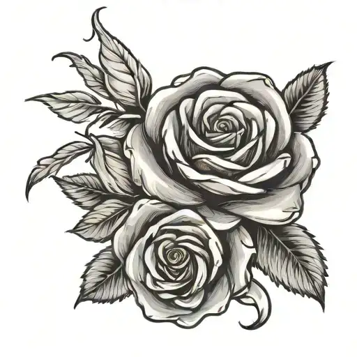 Rose And Cancer Ribbon tattoo design idea