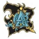 Alpha Tau Omega sign Ragnarok style tattoo design idea