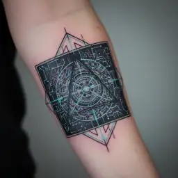 Nautical map tattoo design idea