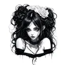 ahegao girl tattoo design idea