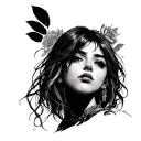 ahegao girl tattoo design idea