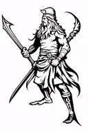 irish warrior tattoo design idea