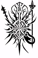 irish warrior tattoo design idea