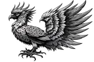 Celtic phoenix tattoo design idea