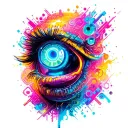 Techno Rave scene tattoo design idea