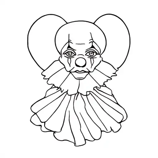 Art the clown tattoo design idea