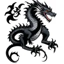 american traditional dragon tattoo design idea